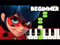 Miraculous Ladybug Theme Beginner Piano Tutorial Sheet 