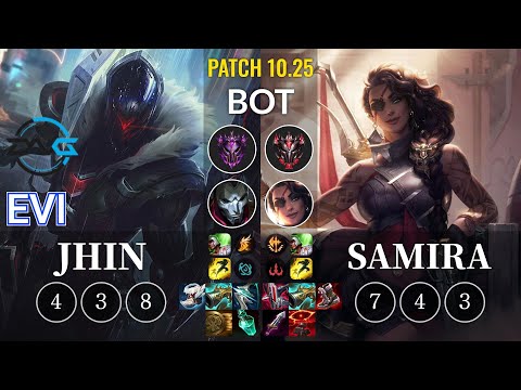 DFM Evi Jhin vs Samira Bot - KR Patch 10.25