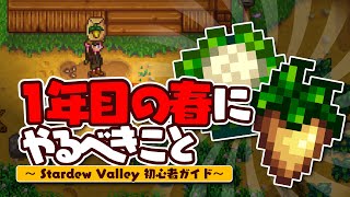 1年目の春にやるべきこと/スタバレ初心者ガイド【Stardew Valley /スターデューバレー】