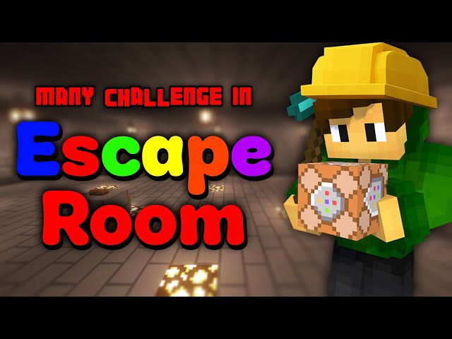 Many challenge in Escape Room Minecraft Map