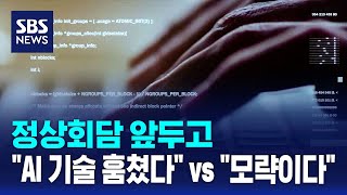 정상회담 앞두고..AI 기술 훔쳤다 vs 모략이다 / SBS