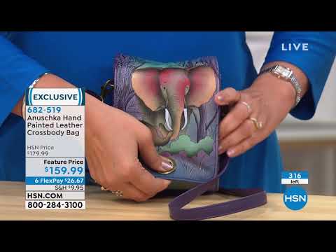 Anuschka – Handbemalte Umhängetasche aus Leder