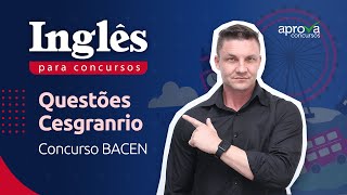 Concurso BACEN: resolução de questoes de inglês com o professor Baggio