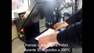 preview picture of video 'T-shirt fundos escuros Transfer Toner Branco AmericanFlag Angola'