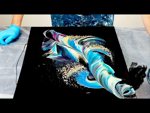 Disrupted Open Cup Pour~Open Cup Tutorial~Galaxy Pour Effects~Fluid Art~Acrylic Pouring~247