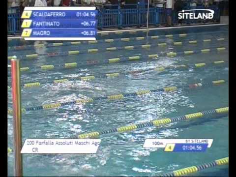 Serie 3 dei 200 Farfalla  Assoluti Maschi Agonisti -  Meeting di Halloween 8  Trofeo citta' di Rosa