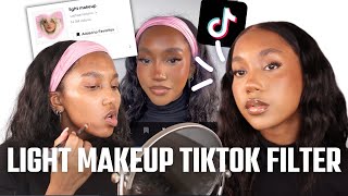 tiktok filter irl! | 'light makeup filter tutorial