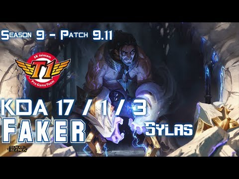 SKT T1 Faker SYLAS vs IRELIA Mid - Patch 9.11 KR Ranked