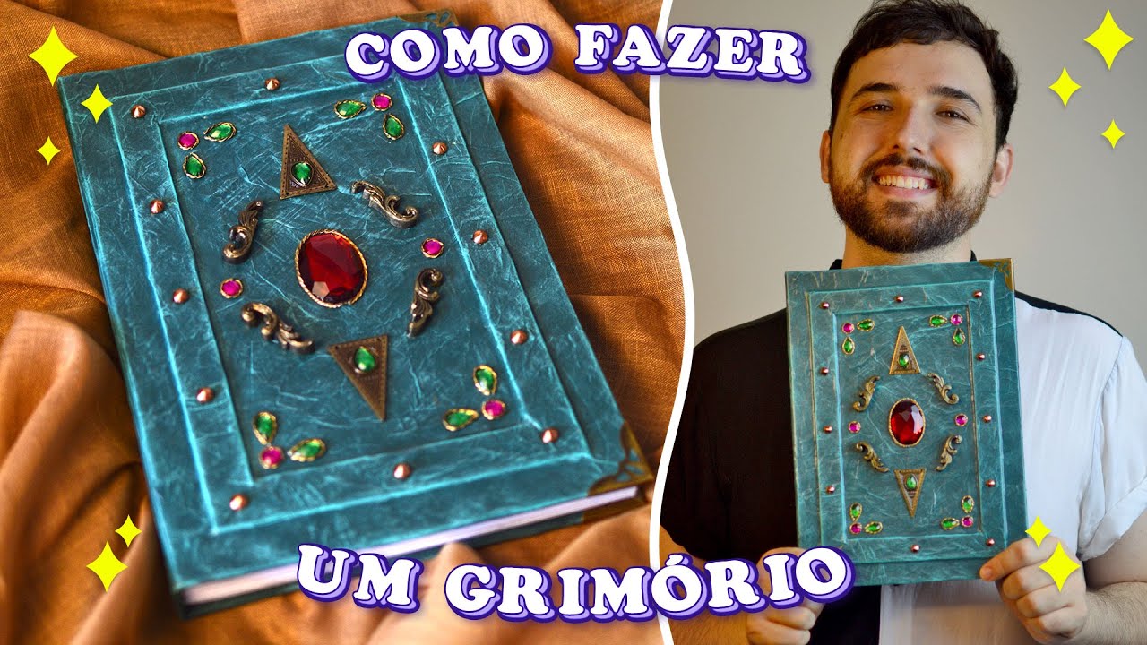 COMO FAZER UM GRIMÓRIO - Passo a passo para fazer um Livro Mágico | DIY Mystical Handmade Grimoire