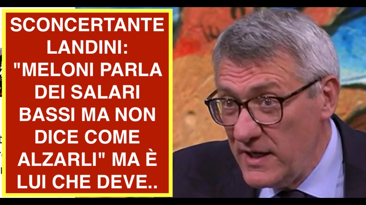 SCONCERTANTE LANDINI: "MELONI PARLA DEI SALARI BASSI MA NON DICE COME ALZARLI" MA È LUI CHE DEVE..
