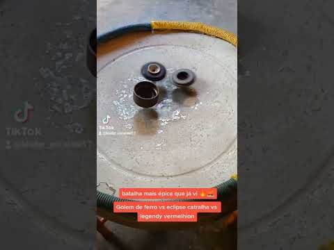 batalha de Beyblade tripla Golem de ferro vs eclipse catralha vs legendy vermelhion batalha épica 🔥