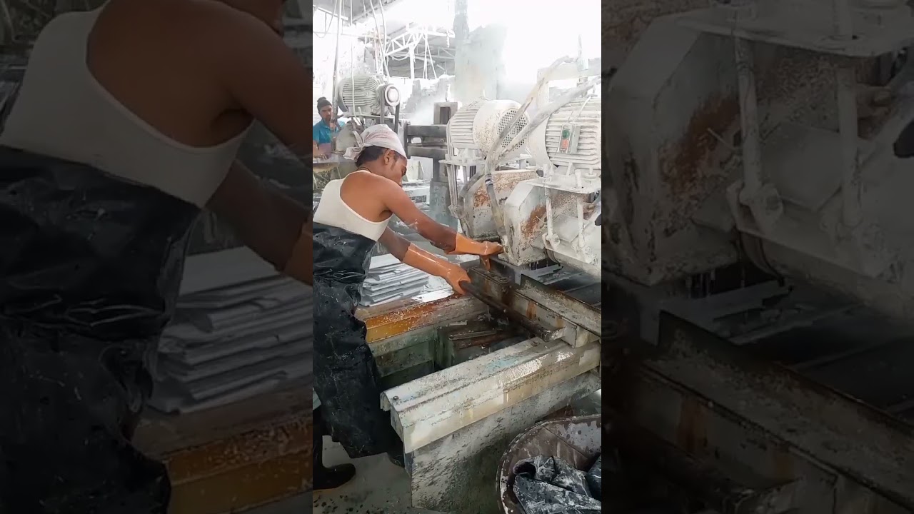 marble factory#section and recess#hard work