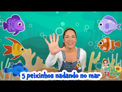 5 Little Fish Swimming in the Sea - Early Childhood Education - Educational Video - Children's Mu...