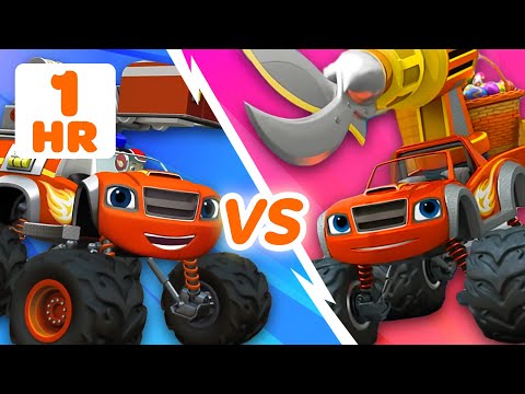 Power Shears Blaze vs. Fire Engine Blaze! 🚒 | Blaze and the Monster Machines