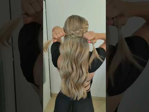 Easy Braided Ponytail Hairstyle!! #shorts #youtubeshorts #hairstyle #hair #braids #hairstyles