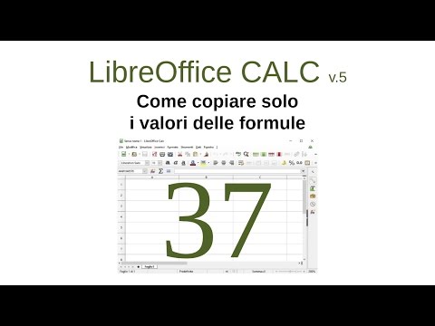 CALC 37 - Come copiare solo i valori delle formule