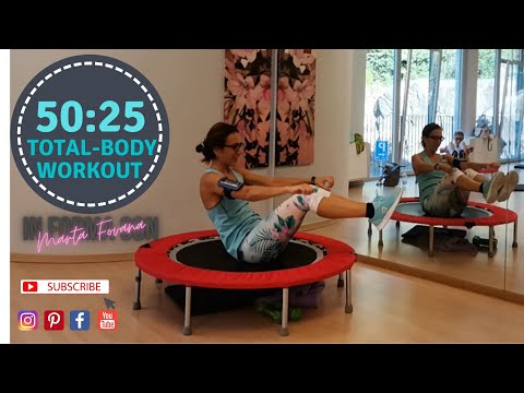 Allenamento Total-body ad Alta Intensità 50:25 - Ginnastica a Casa // Anche senza  trampolino!