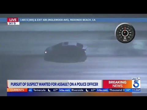 Police chase suspect who drove through protest skirmish line (June 11, 2025)