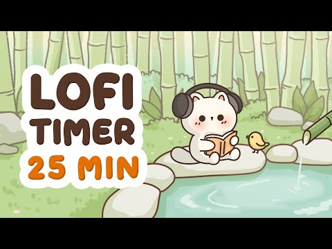 25 Minute Timer 🐱 Chill lofi timer for study