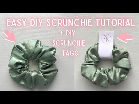 How to Make a Scrunchie - EASY DIY SCRUNCHIE TUTORIAL + how to make accessory tags