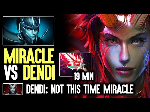 When MIRACLE Meets Dendi In Ranked Games - 19 Min BloodThrone No Mercy Dota 2