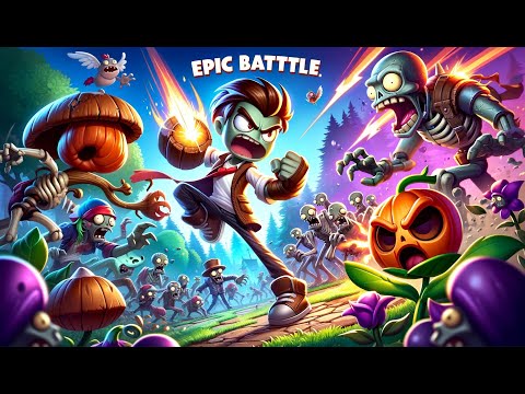 Acorn, Rose, & Mib Rob vs. Zombies in Plants vs. Zombies!