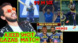 ANDRE RUSSELL 5 WICKETS | SURYAKUMAR YADAV 99M SIX | MI VS KKR