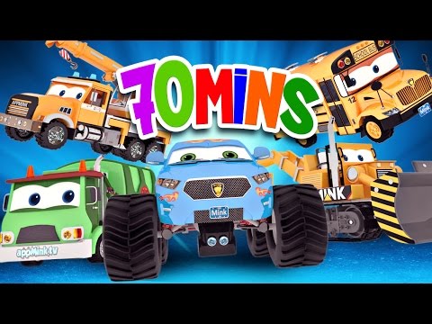 appMink Awesome Vehicle Competition ft Monster truck & School bus - appMink playlist 70 minutes