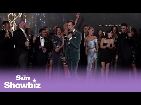 Ted Lasso' team celebrate Emmy success with a sweary Roy Kent football chant