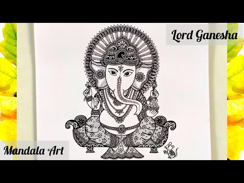 Ganesha Mandala Art How to draw a Mandala for beginners ganeshchaturthi doodle vanithaarts