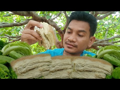 ASMR Steam Pork Eat with Fresh Vegetables so Yummy, Cheivet Sroksre Mukbang Recipe