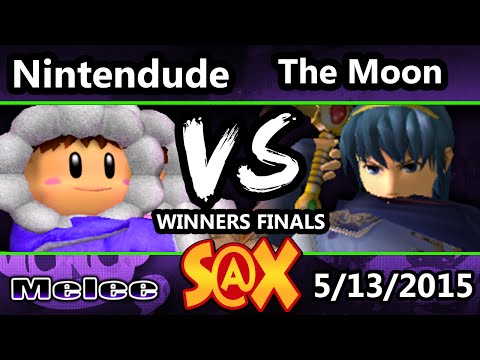 S@X - VGz | Nintendude (Ice Climbers) vs The Moon (Marth ) SSBM Winner Finals - Smash Melee