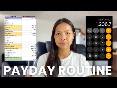 $2106.70 PAYDAY ROUTINE💰: paying bills, paycheck budgeting, credit card updates & financial plan!