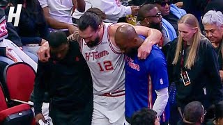 Steven Adams Helped to the Locker Room After Apparent Knee Injury 😳