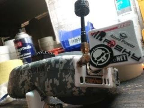 clearview fatshark module!!!! (literally field testing it lol) on modded out fatshark hd2