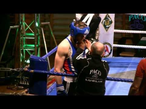 II Gala Boksu Amatorskiego w Zaklikowie: Dawid Iwiński - Mateusz Gątnicki (Paco Lublin) 0:3