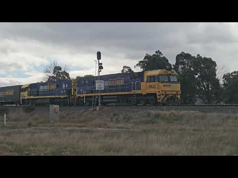 3XM4 PN Steelie + intermodal to Melbourne, 12/6/24, Ararat VIC