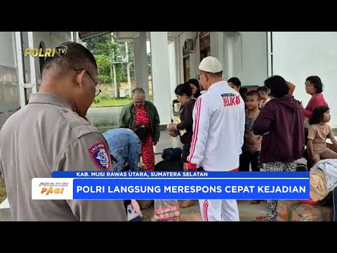 POLRES MUSI RAWAS UTARA SIGAP EVAKUASI PENUMPANG BUS MEDAN JAYA YANG TERBAKAR