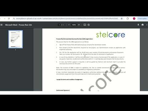 Stelcore Tutorial Authorized Representative Entity