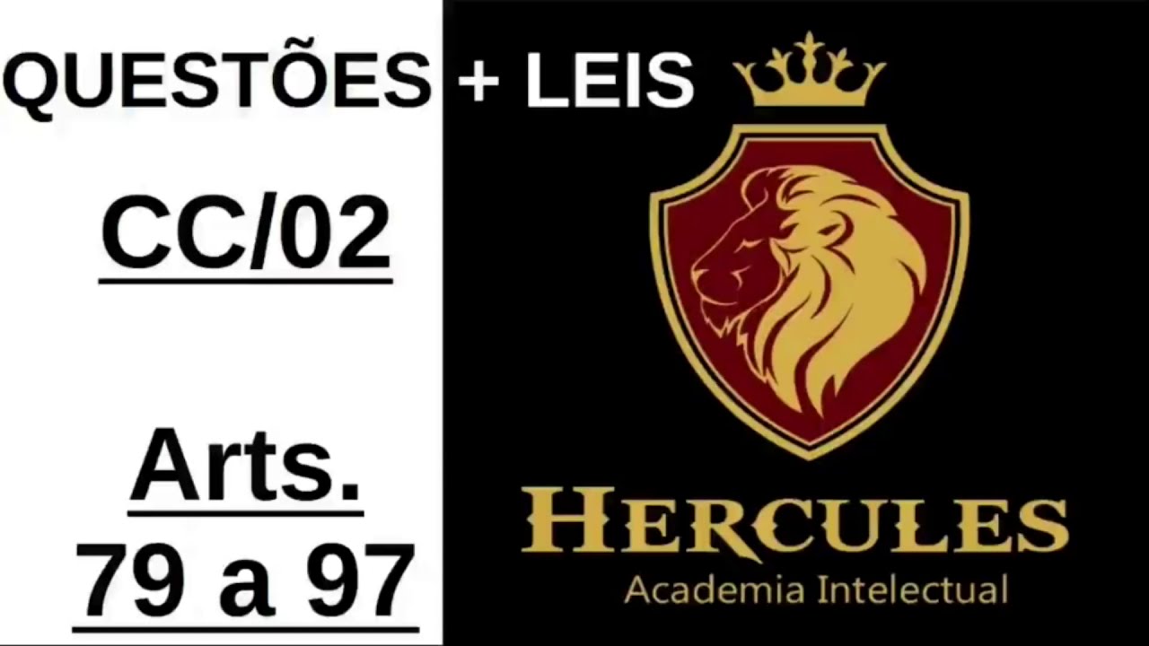 Aula Gratuita OAB Código Civil arts. 79 a 97 (QUESTÕES COMENTADAS + LEI SECA) [MÉTODO HERCULESNADO]