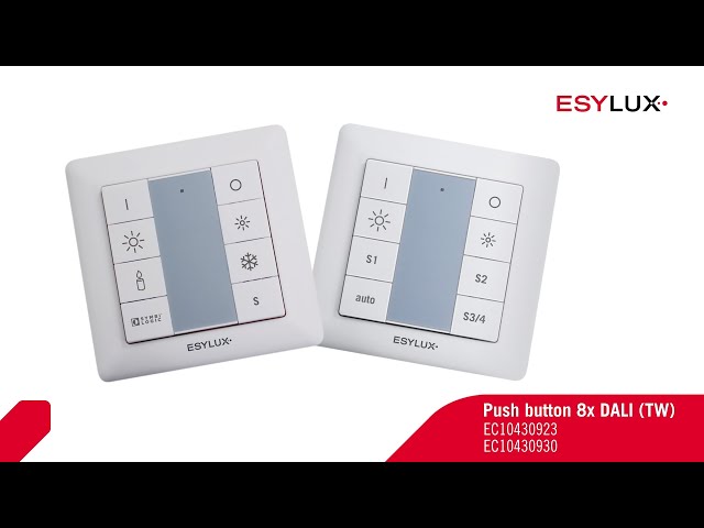 esylux Dimmer esylux push button 8x dali tw