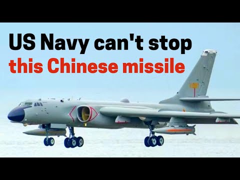 US can't stop this Chinese missile! Aircraft carrier killer exposed: H-6K bomber with 2PZD21 missile
