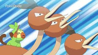 Pokémon | Grookey Tries Riding On A Dodrio | PokéDude