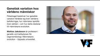 Mattias Jakobsson – Genetisk variation hos världens människor