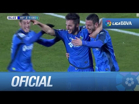 Gran asistencia de Sammir y gol de Sarabia (2-1) en el Getafe CF - Celta de Vigo
