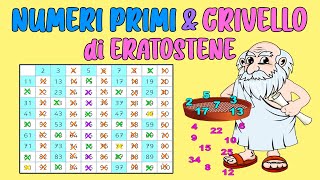 🔢 I NUMERI PRIMI e IL CRIVELLO di ERATOSTENE - Matematica Scuola Primaria (con tabella da scaricare)