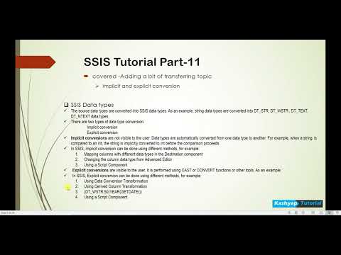 What is Implicit and explicit conversion in SSIS | SSIS Tutorial Part-11