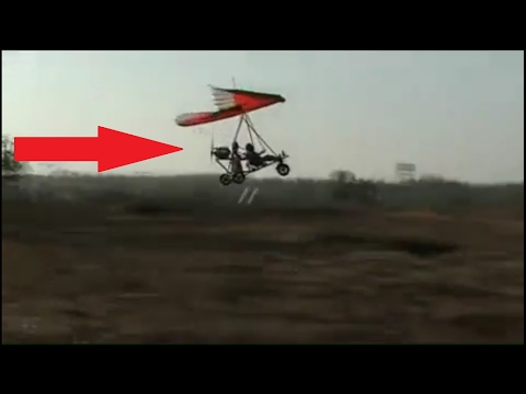 Ultralight aircraft by  INDIAN HANDMADE PLANE Hang Glider Flying In India
