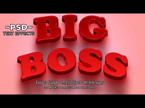 Editable 3D Text Effect in Photoshop Tutorial  #357|| 3D photoshop