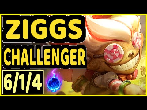 XIOH (ZIGGS) - 6/1/4 KDA CHALLENGER GAMEPLAY - EUW
